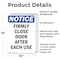 Signmission Firmly Close Door After Each Use, 10 in W x Rectangle, Vinyl Decal OS-2PACK-NS-D-1014-V-12723 - alternate 5
